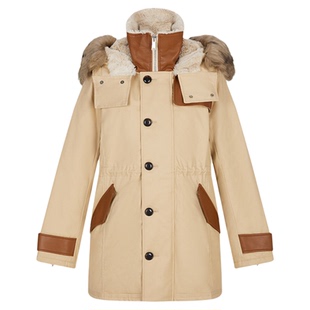 MOUSSY 冬季两件套可收腰经典N3B连帽派克服外套女028GA230-5540