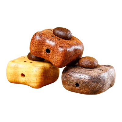 桃木可爱卡通小熊咖啡豆配件