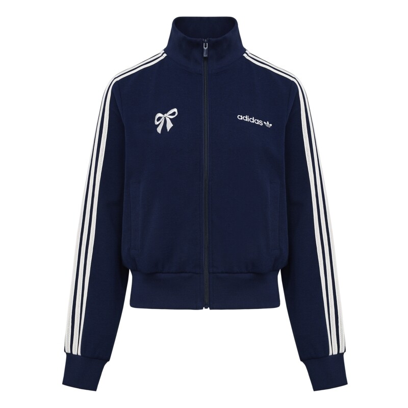 轻甜三条纹复古风潮流运动外套卫衣女装秋季adidas阿迪达斯三叶草