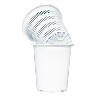 美莳文心兰专用控根花盆透气塑料梦香兰蝴蝶兰蟹爪兰白色懒人套盆