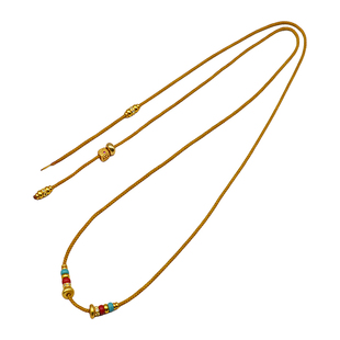 天珠专用高端挂绳diy直穿免绑和田玉编绳横穿可调节竖穿锁骨链绳