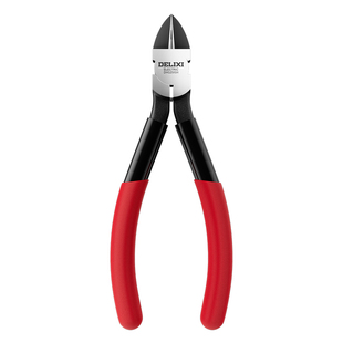德力西电气水口钳高达模型剪钳斜口钳专业级超硬刃口斜嘴偏口钳子