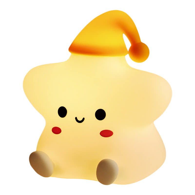 星星硅胶拍拍充电小夜灯