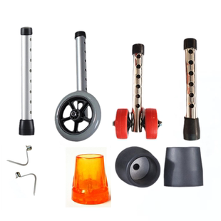 老人助行器配件带管轮子助力车耐磨脚套老年人辅助行走器防滑脚垫