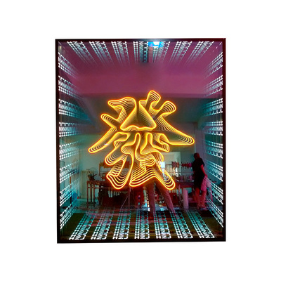 网红背景墙深渊镜千层镜创意定制