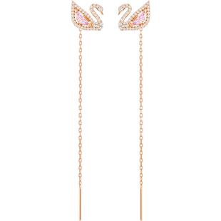 施华洛世奇Swan水滴形天鹅耳环配饰饰品高级送礼物