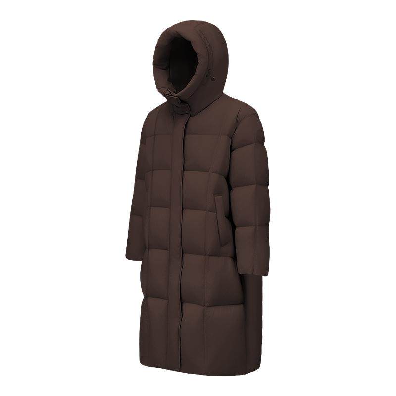 [零压2.0]波司登25新款龟背女过膝大长款羽绒服加厚保暖外套廓形