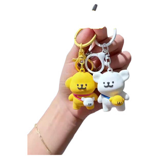 线条小狗翻页机周边玩具钥匙扣女学生书包挂件钥匙链背包好朋友