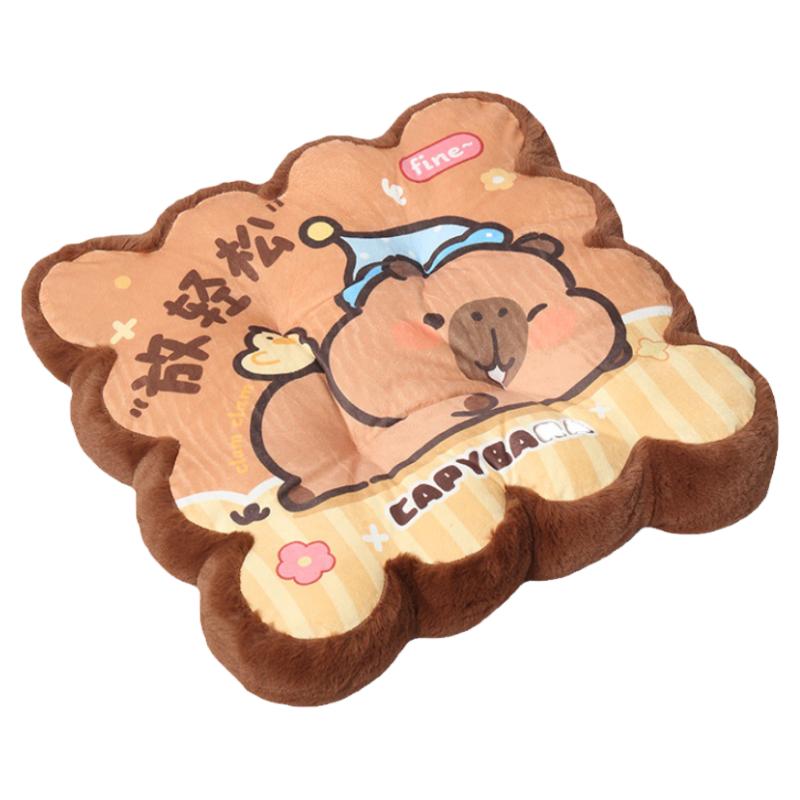 卡皮巴拉坐垫防屁股痛办公室久坐教室宿舍学生椅子垫屁垫冬季加厚