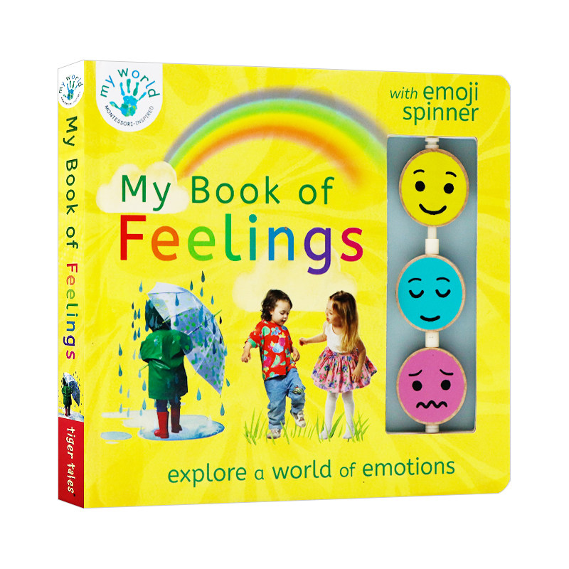 My Book of Feelings 我的情感之书 英文原版绘本 儿童情感启蒙绘本纸板书 亲子互动 蒙氏教育情绪管理认知 英语启蒙图画书