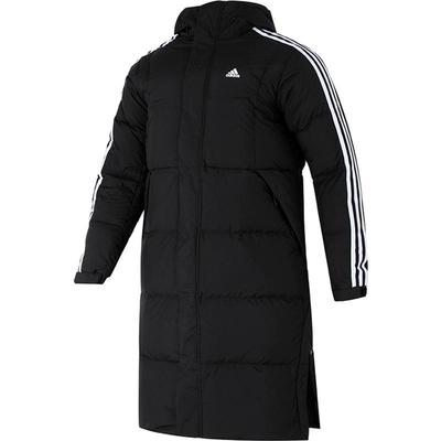 阿迪达斯长款羽绒服男2025冬季新款过膝棉服男士运动外套女款棉袄