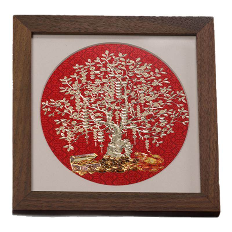 礼师傅《日照金山》铜雕装饰画桌面摆件办公室非遗摆台开业送礼物