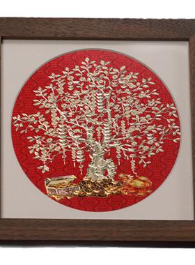 礼师傅铜雕画手工錾刻节日礼物