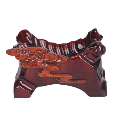 凹槽奇石底座实木免挖万能通用