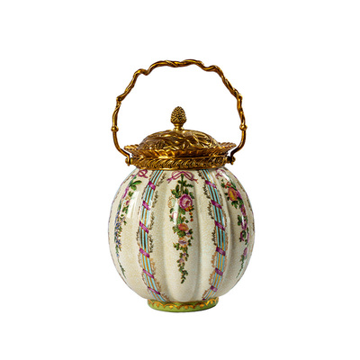 高档南瓜储物罐花瓶茶叶罐摆件