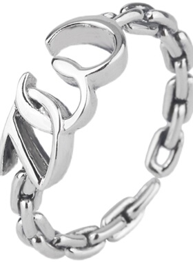 戒指环扣S925纯银戒指环环相扣