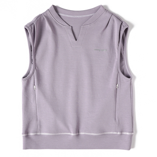 萌格格女童运动马甲V领背心棉上衣排汗透气舒适儿童2026春季新款