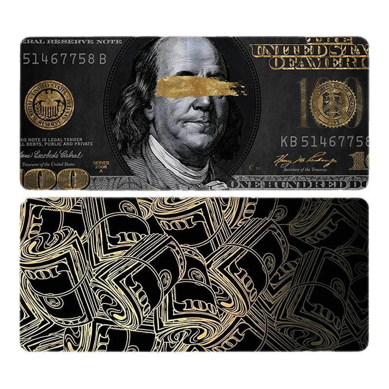 极简潮牌美金鼠标垫高级感电竞游戏创意钞票超大加厚锁边定制桌垫