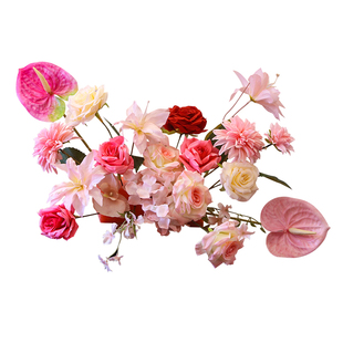 结婚婚礼布置花艺客厅卧室床头仿真花婚房桌面花束装饰签到台摆件