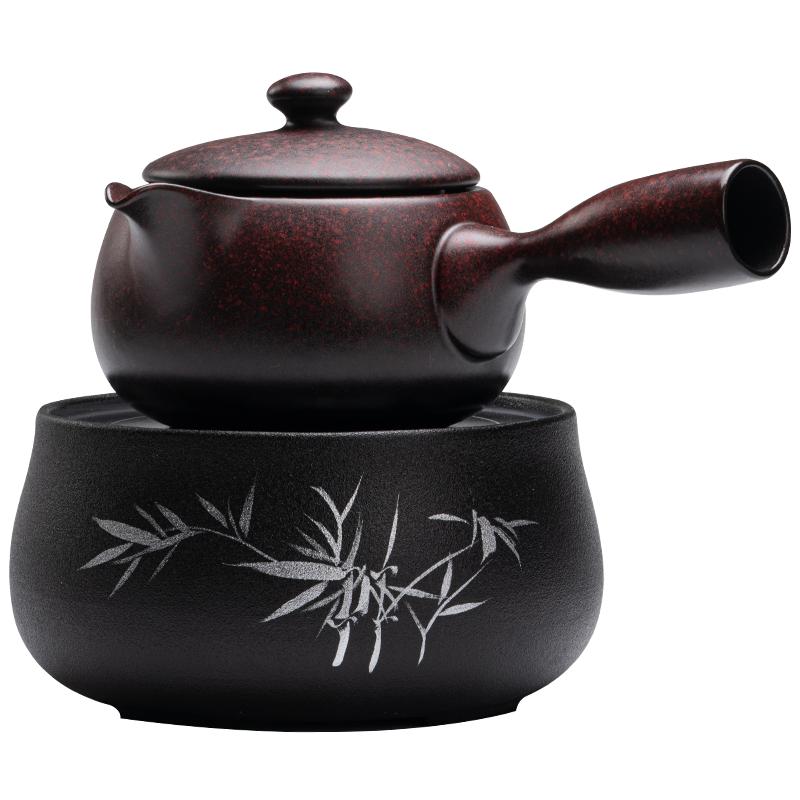 煮茶壺養(yǎng)生壺電陶爐陶瓷側(cè)把烤茶家用日式黑茶白茶燒水靜音大容量