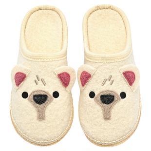 TOFUYOU 羊毛拖鞋女家居女士棉拖室内防滑防臭女保暖拖鞋静音动物