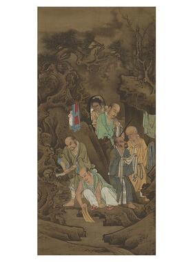 高清艺术喷绘画芯宣纸绢布装饰画