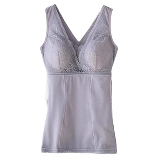 保暖内衣女冬季加绒加厚带胸垫收腹塑身背心大码塑形御寒束身衣