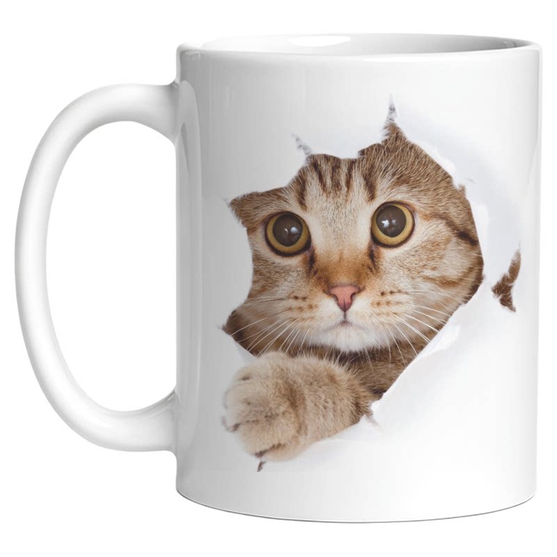 3D可爱猫咪陶瓷马克杯陶瓷水杯子