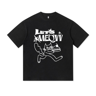 MEOVV粉丝应援周边Kpop爱豆百搭款重磅纯棉T恤半袖杉情侣男女同款