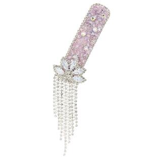 兰诺水晶流苏发夹女2026新款高端侧边夹前额刘海夹一字夹发饰夹子