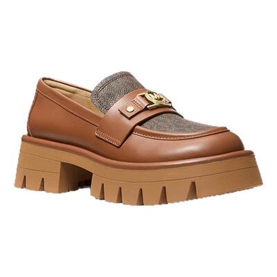 MKMANDY女士圆头牛皮革乐福鞋