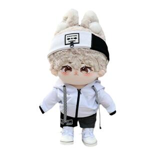 现货 40cm黑白谍影娃衣套装 棉花娃娃无属性衣服