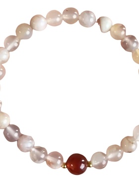 天然红樱花招桃花手链男女款