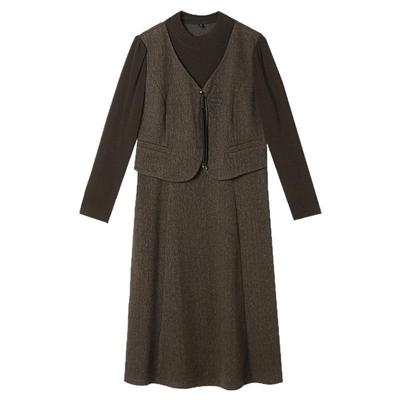 优雅气质中长裙微弹连衣裙