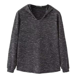 宛宛大码慵懒休闲连帽毛衣针织衫女胖mm宽松显瘦内搭打底外穿上衣