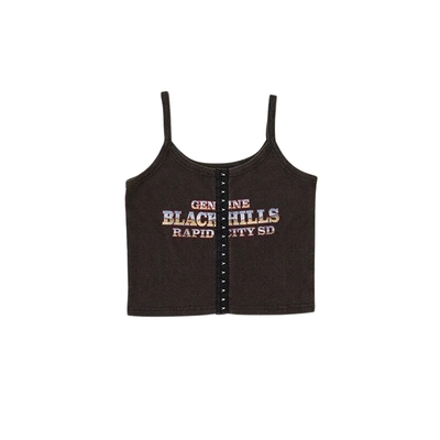 moussy摇滚风美式热辣吊带背心