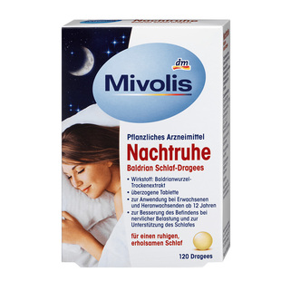 德国正品Mivolis天然缬草睡眠片缓解神经压力褪黑素帮助睡眠120粒