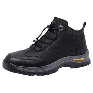 雪地靴男款加绒保暖棉靴冬防水防滑加厚纯羊毛老北京布鞋东北棉鞋