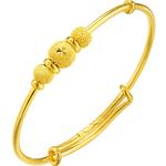 圣诞礼物周生生黄金手镯婴儿宝宝足金手镯宝宝金饰镯子31484K