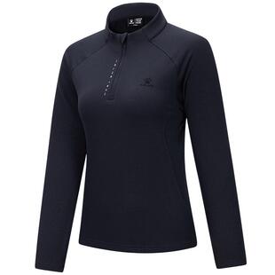 KELME卡尔美半拉链卫衣女春秋新款针织长袖t恤加绒保暖训练套头衫