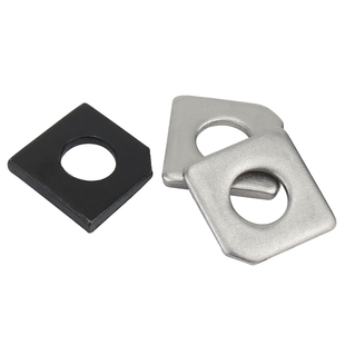 304不锈钢方斜垫片糟钢用工字钢平垫发黑垫圈金属垫片M8M10M12M16