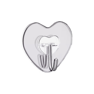 简约无痕爱心挂钩厨房用学生宿舍超强挂架透明款式壁挂式粘贴性强