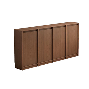 超薄餐边柜实木中古风置物柜靠墙一体储物柜小户型客厅矮柜收纳柜