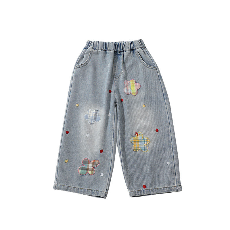 时髦牛仔直筒裤时尚春秋新品