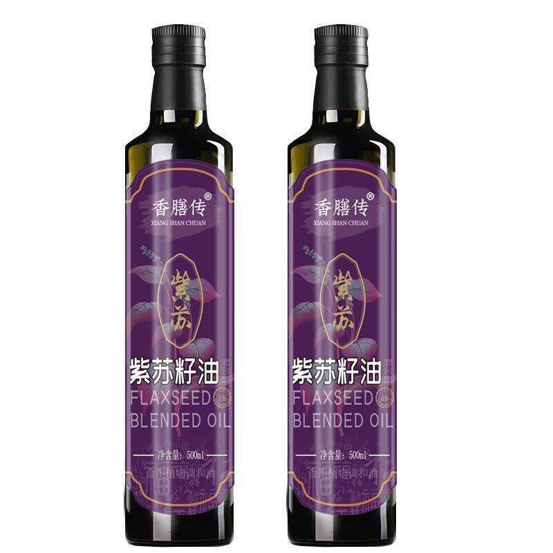 紫苏籽油500ml低温冷榨工艺苏子油非有机食用油凉拌热炒口服健康