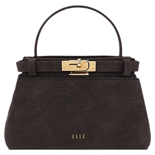 新年礼物ELLE女包2026新款包包红色凯莉包精致高级女士通勤手提包