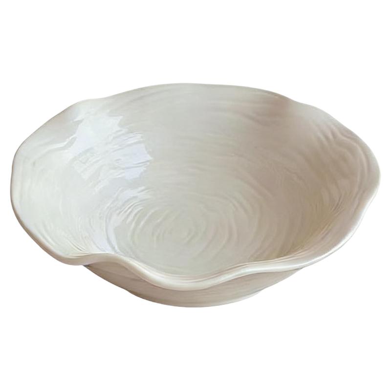 潮荣甜品盘沙拉碗白色黑色高级感陶瓷餐盘ins风盘子高颜值早餐盘
