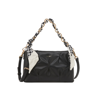 意尔康包包女包2026春夏新款褶皱包个性小众斜挎包百搭单肩包通勤