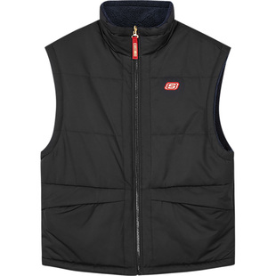 Skechers/斯凯奇PADDED JACKET新款男子双面穿裥棉马甲