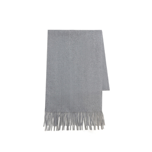 POET WONG【羊毛暖意】冬日氛围感 高品质含羊毛质感流苏围巾纯色